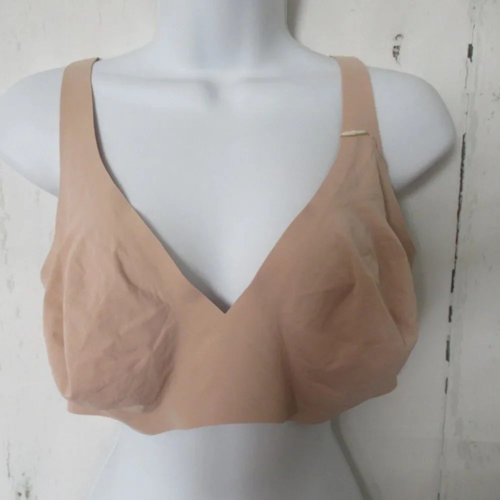 New Skims Bra 4X Mica Tan Plunge Naked Bralette Wire Free Back Closure Plus Size - Picture 2 of 8